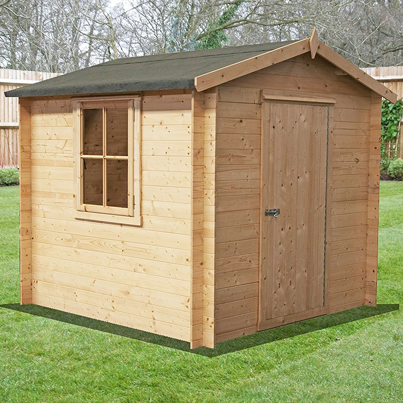 Shire Danbury 2.5m x 2.4m Log Cabin Shed (19mm) Price Comparisons | Compare The Build