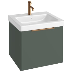 Abacus Concept Matt Green S3 Vanity Unit & Basin - 600mm Price Comparisons | Compare The Build
