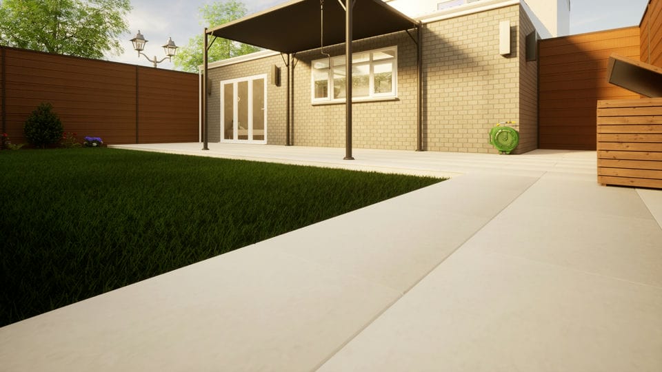 Porcelain Paving - 900mm x 600mm x 20mm Florence White Price Comparisons | Compare The Build