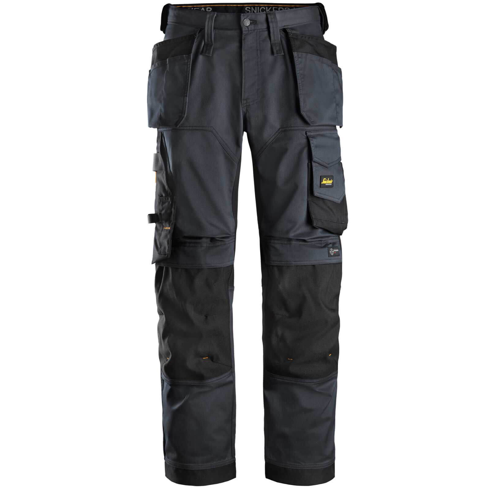 Snickers 6251 Allround Work Stretch Loose Fit Trousers Holster Pockets Steel Grey / Black 39" 32" Price Comparisons | Compare The Build