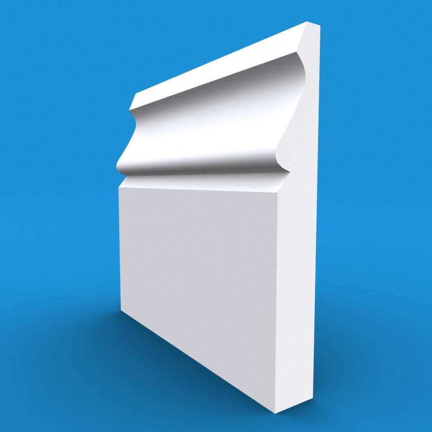 Ogee MDF White Primed Skirting Board 4200mm x 220mm x 18mm Price Comparisons | Compare The Build
