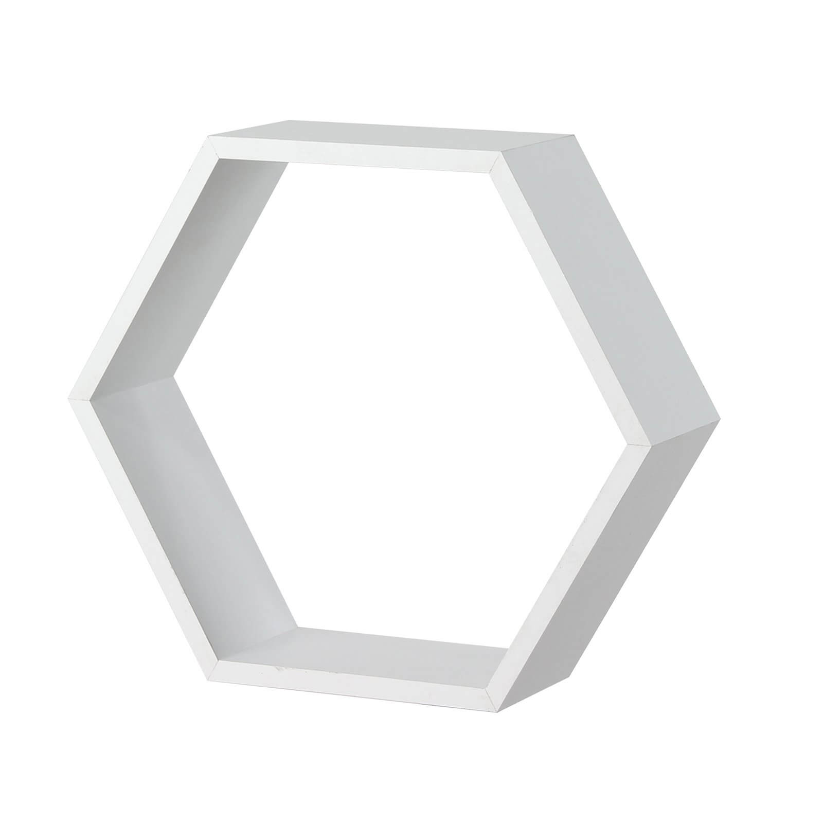 Hexagon Wall Shelf - White Matt Price Comparisons | Compare The Build
