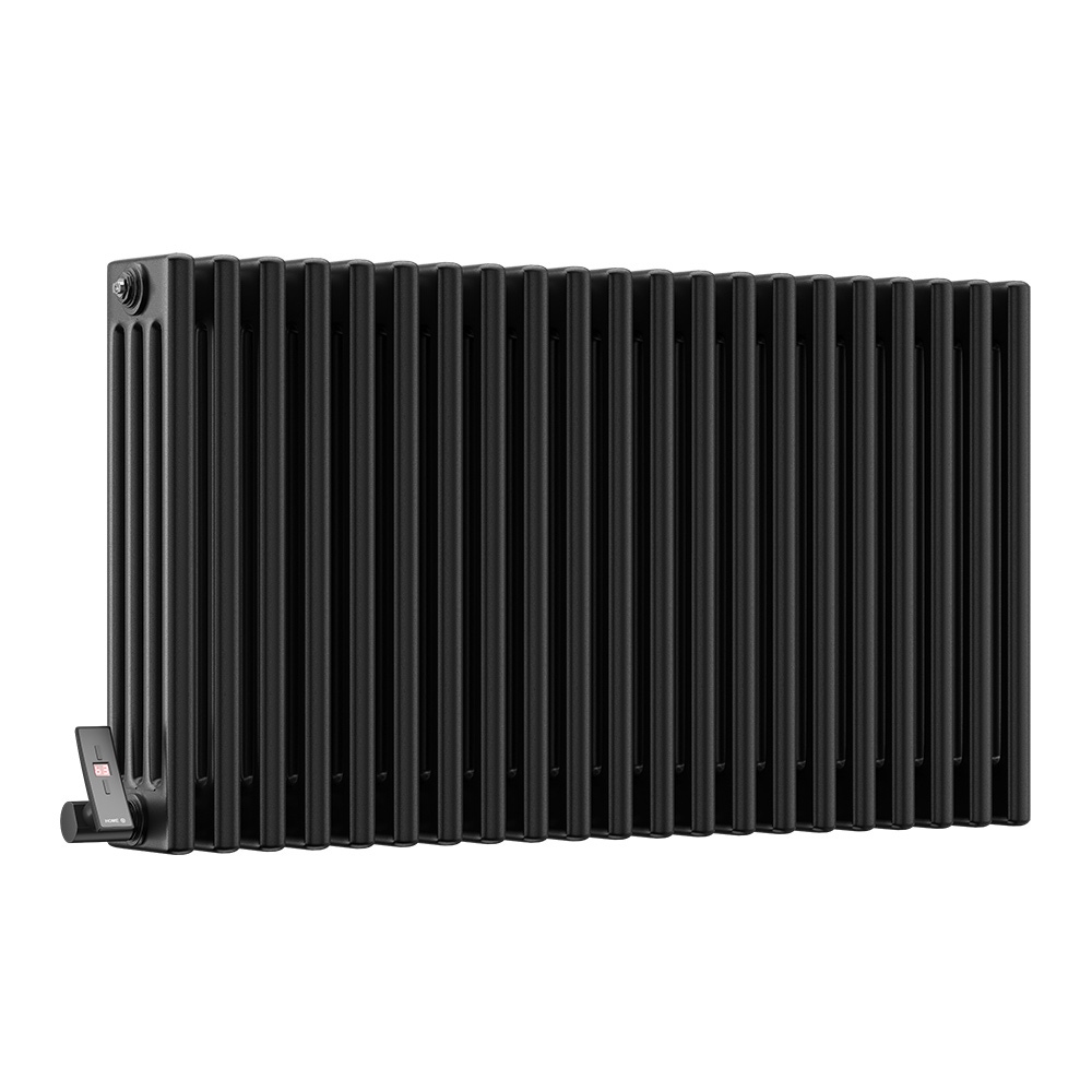 DQ Modus 4 Column Horizontal Radiator, Matt Black, 600mm x 876mm (Electric) Price Comparisons | Compare The Build