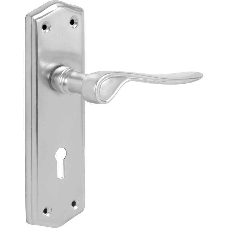 Eclipse Salvesen Door Handles Lock Satin (Pair) Nickel Price Comparisons | Compare The Build