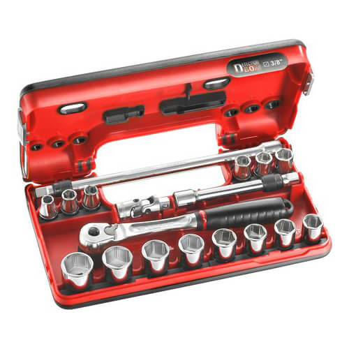 Facom 18 Piece 3/8" Drive Hex Socket Set Metric in Detection Box 3/8" Price Comparisons | Compare The Build