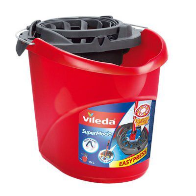 Vileda Supermocio Red Plastic 10L Bucket & Wringer Price Comparisons | Compare The Build