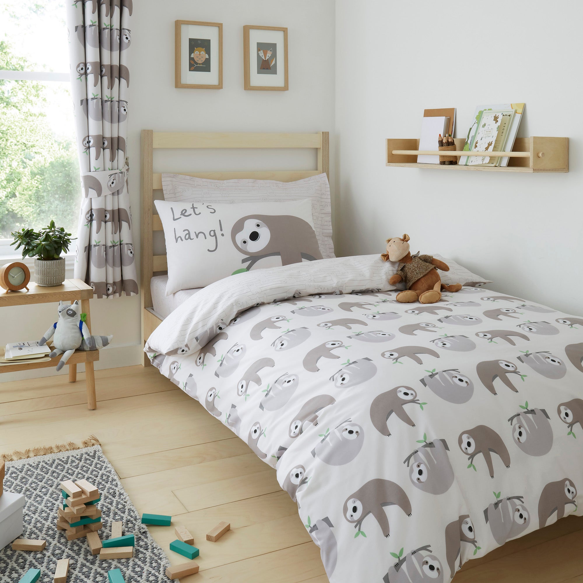 Sloth Duvet Cover and Pillowcase Set Natural Price Comparisons | Compare The Build