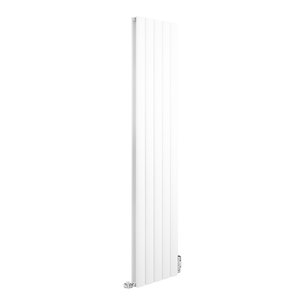 Apollo Magenta Aluminium Vertical Radiator, White Curve, 1800mm x 395mm Price Comparisons | Compare The Build