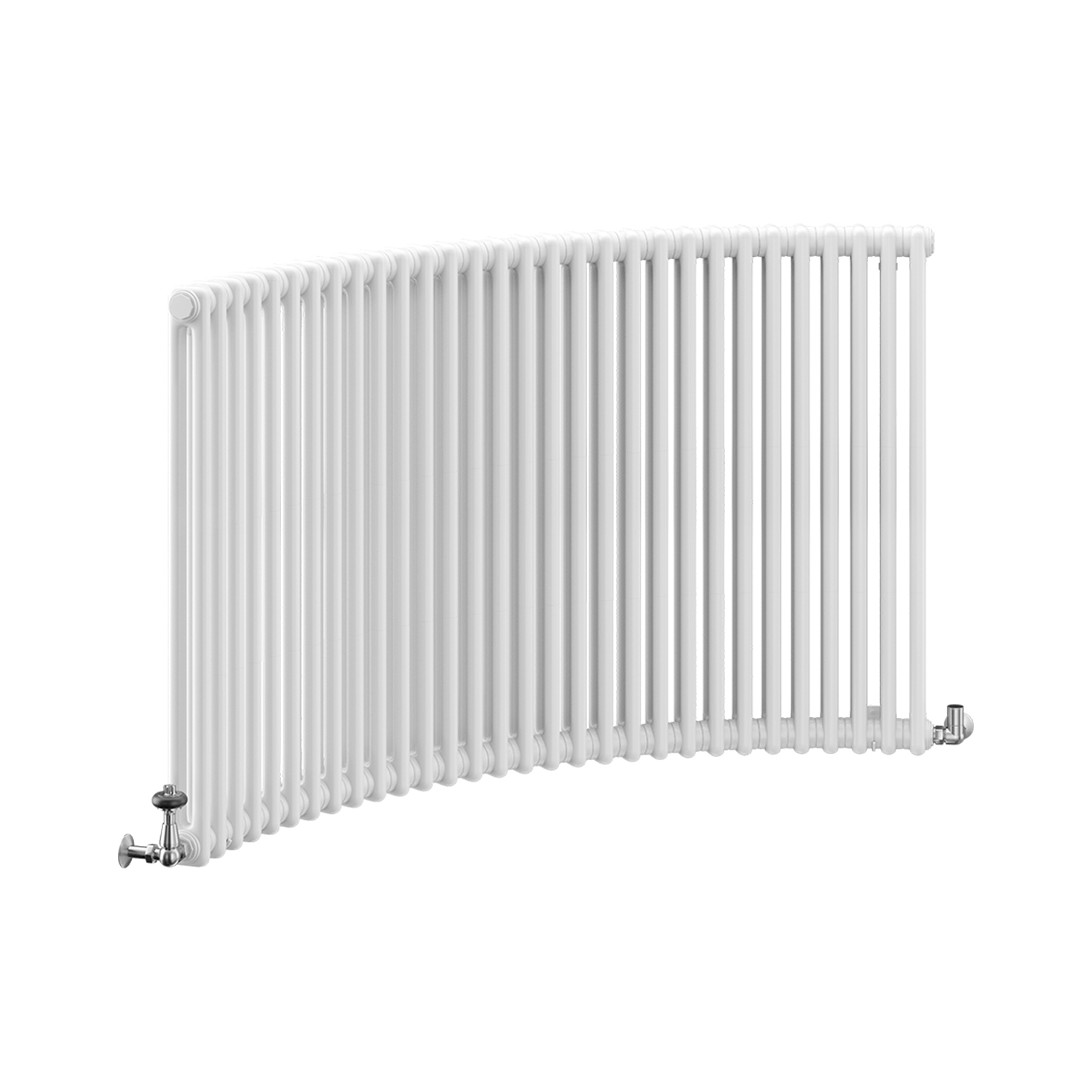 Nordic 2 Column Curved Horizontal Radiator, White, 600mm x 1734mm Price Comparisons | Compare The Build