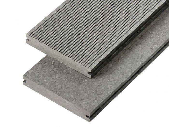 Solid Commercial Grade Composite Decking Board 4000mm x 150mm x 25mm - Stone Grey Price Comparisons | Compare The Build