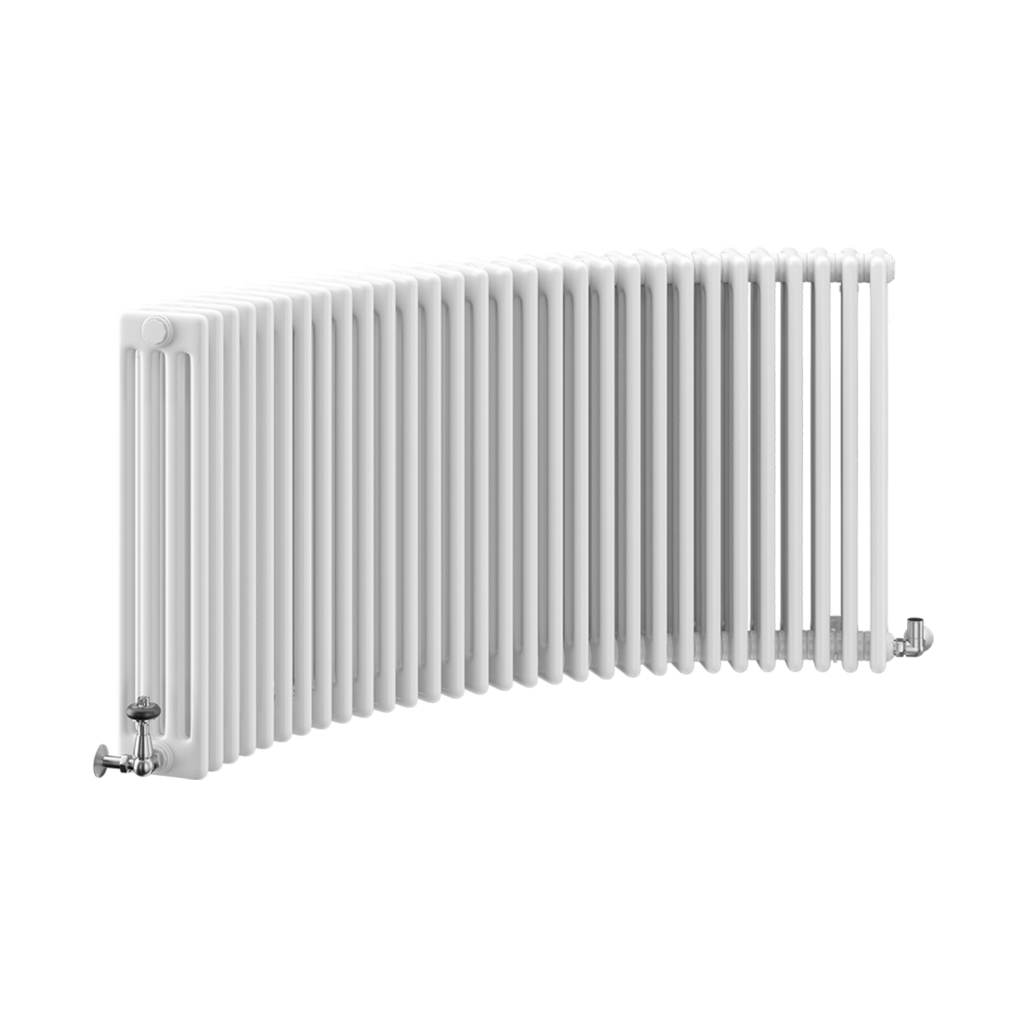 Nordic 4 Column Curved Horizontal Radiator, White, 500mm x 1734mm Price Comparisons | Compare The Build