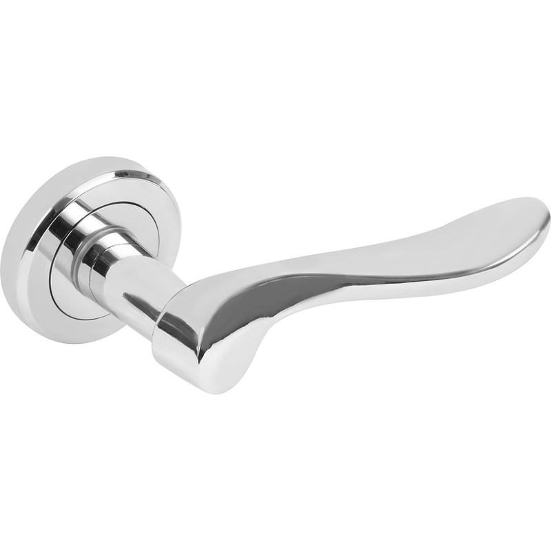 Serozzetta Verdun Lever On Rose Door Handles Polished (Pair) in Chrome | Compare The Build