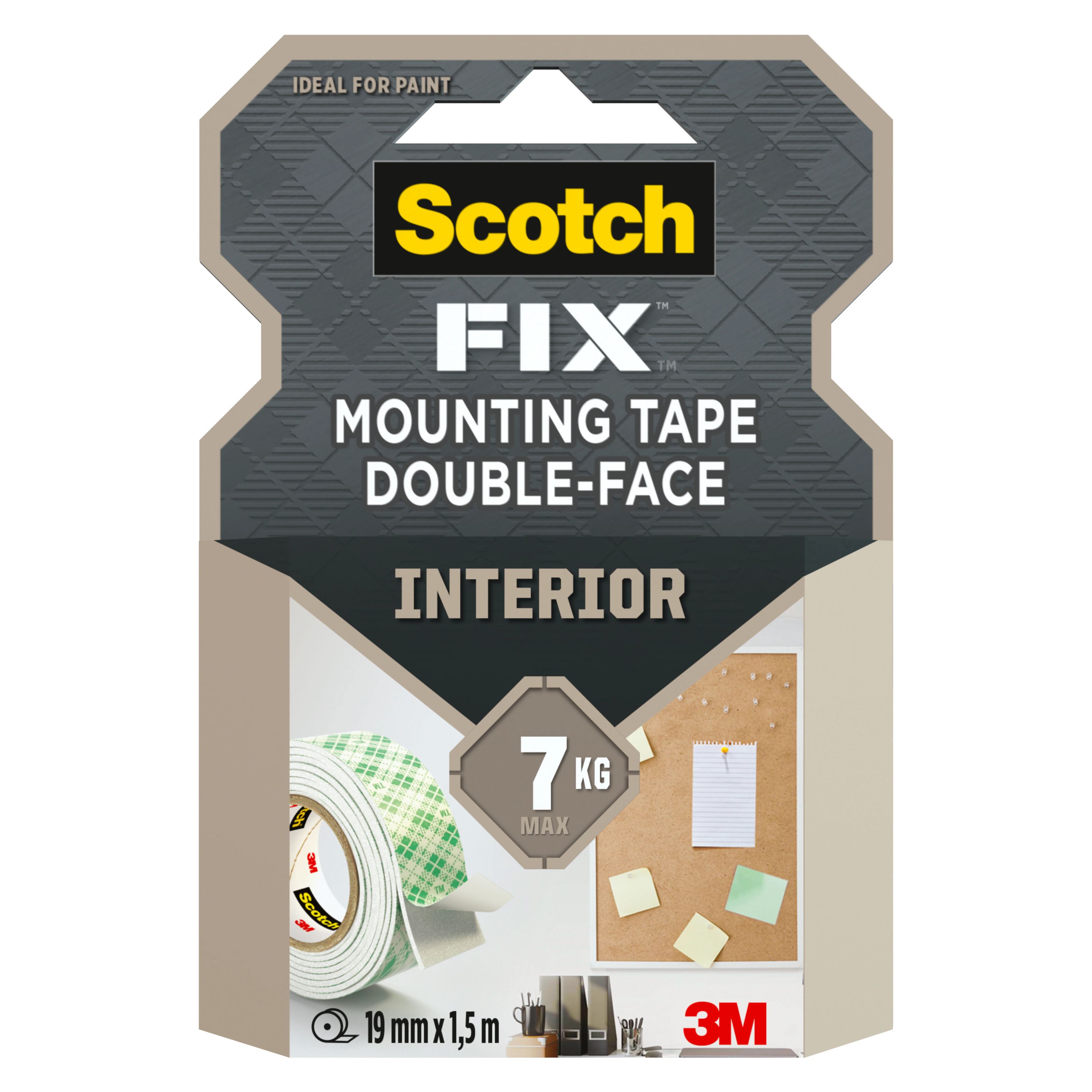 3M Scotch-Fix Interior Green Mounting Tape (L)1.5M (W)19mm Price Comparisons | Compare The Build