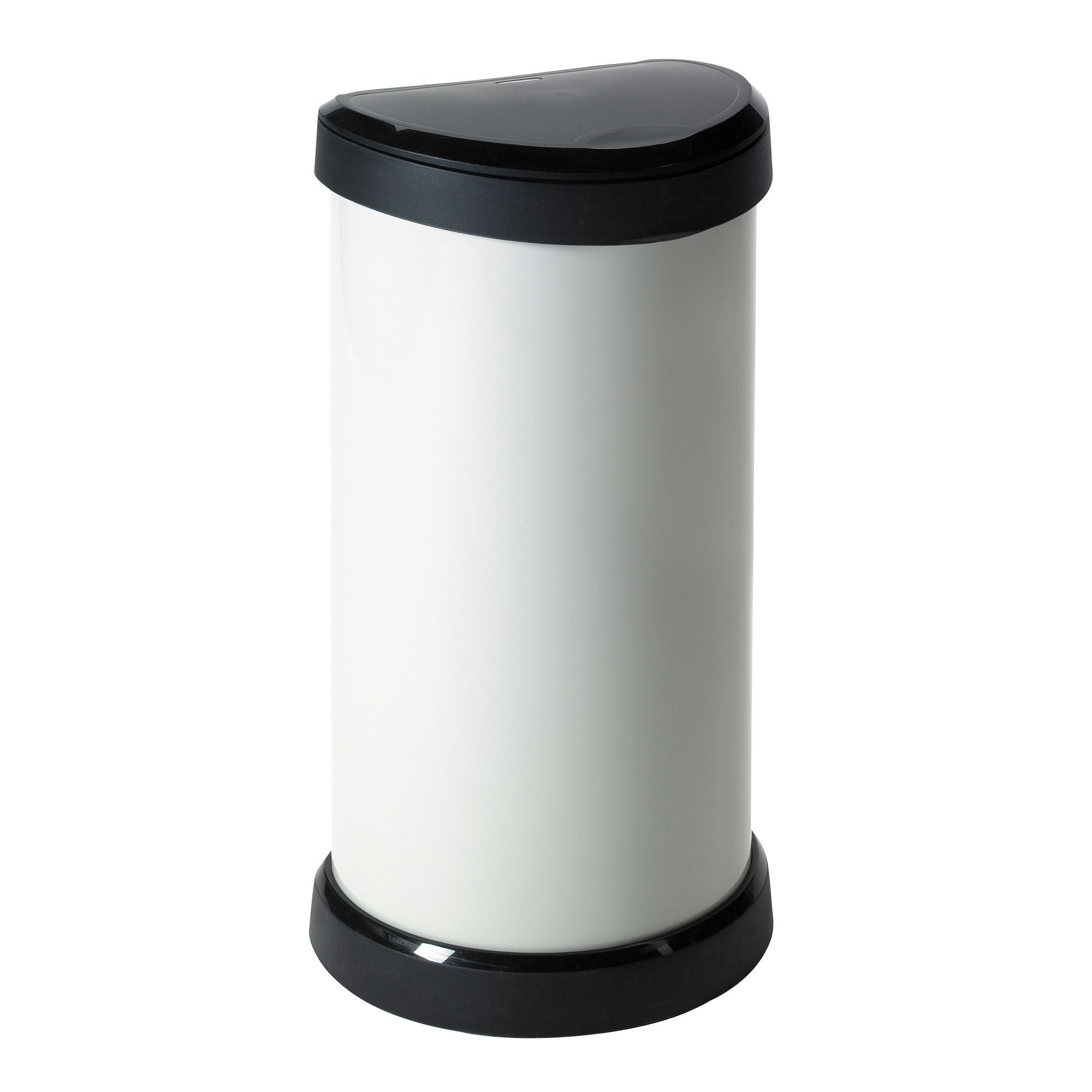 Curver Deco Touch Top Cream Plastic Semi-Circle Kitchen Touch Top Bin, 40L Price Comparisons | Compare The Build