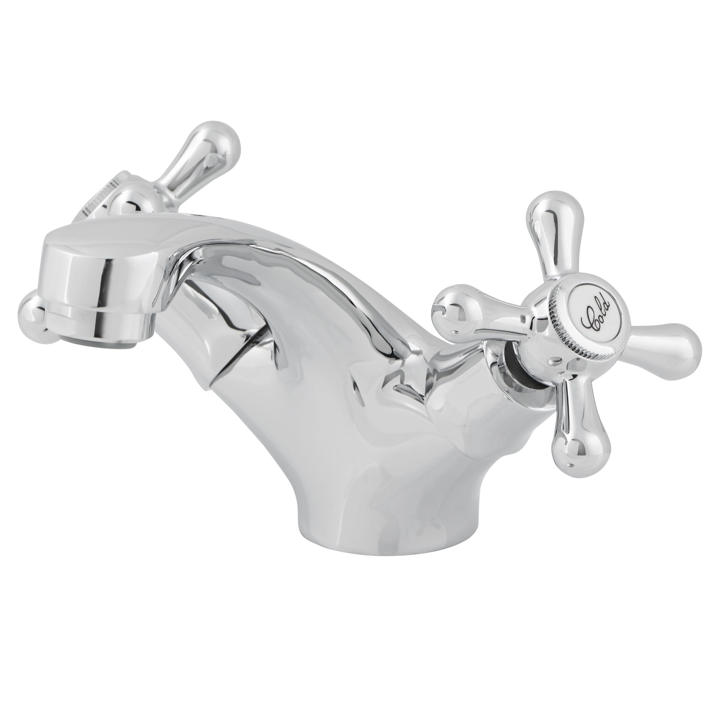 GoodHome Etel 2 Lever Traditional Basin Mono Mixer Tap Price Comparisons | Compare The Build