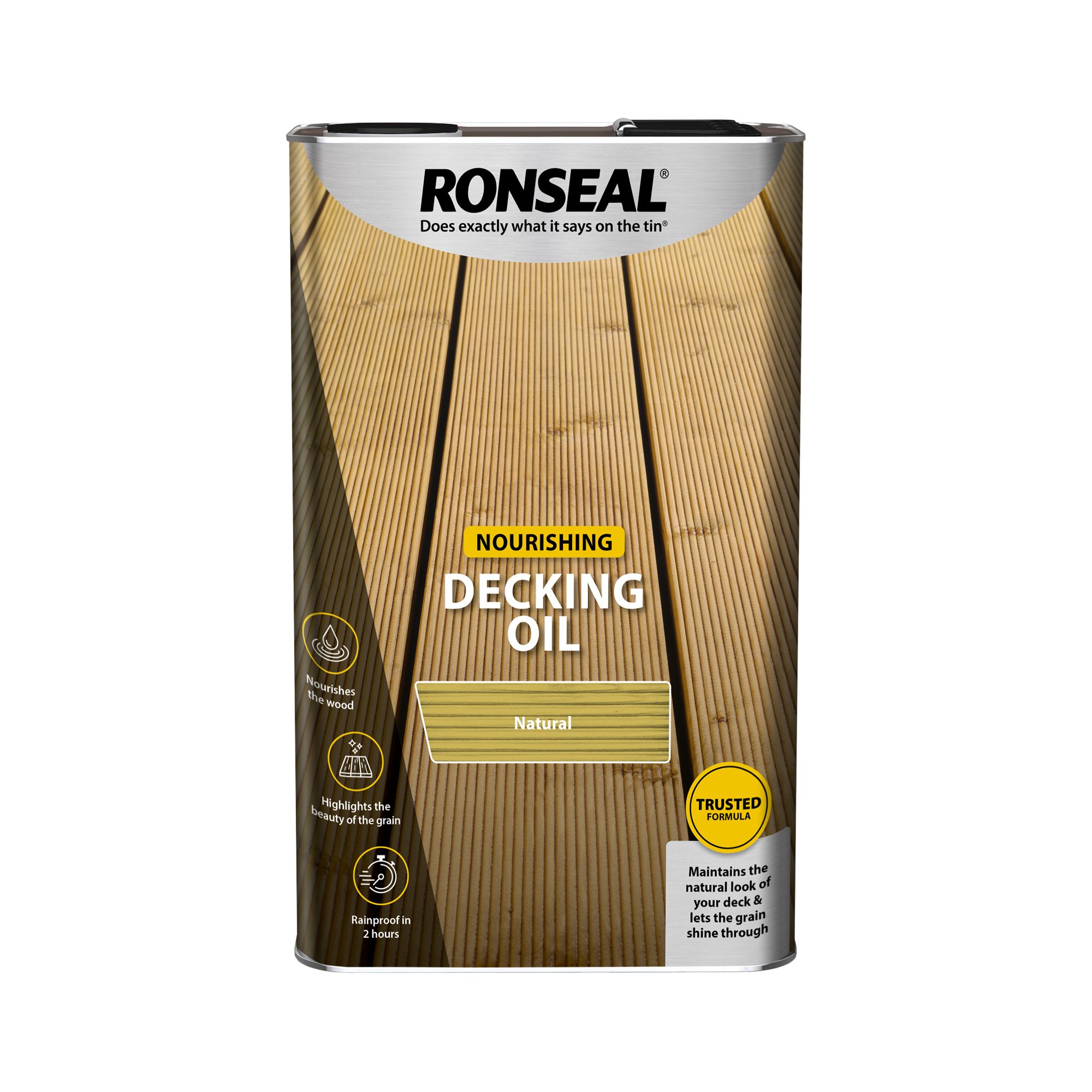 Ronseal Natural Matt Decking Wood Oil, 5L | Compare The Build