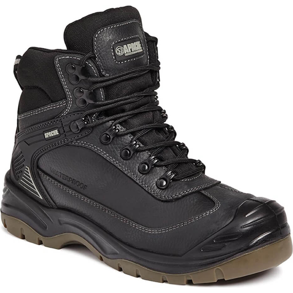 Apache RANGER Waterproof Safety Hiker Boots Black Size 8 | Compare The Build