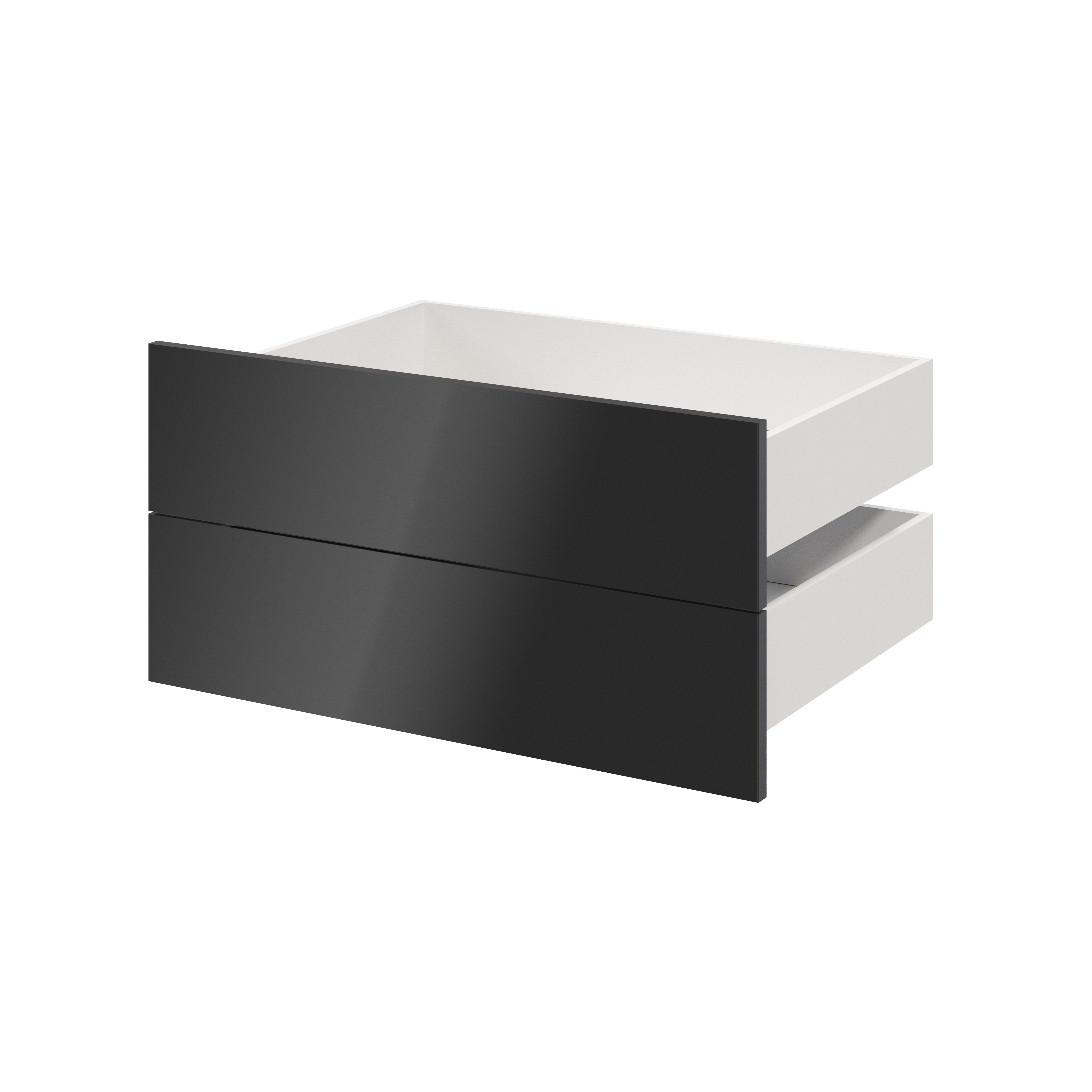 GoodHome Atomia Gloss Anthracite Slab Drawer (H)184.5mm (W)747mm (D)500mm, Set Of 2 Price Comparisons | Compare The Build