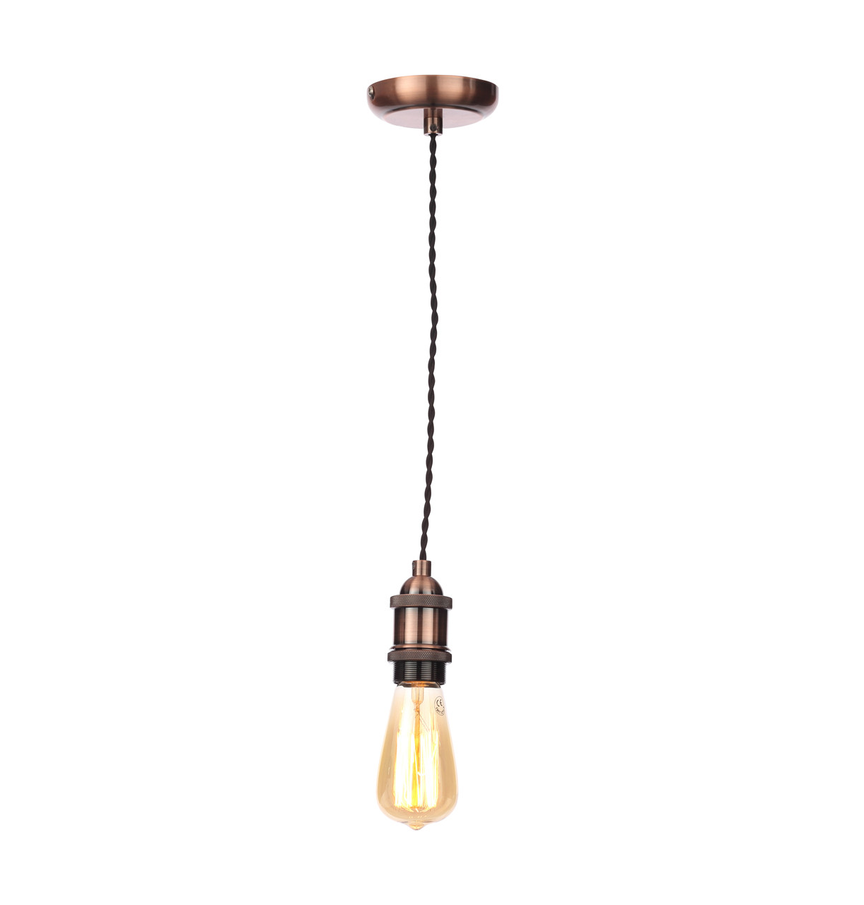 Inlight Dale E27 Pendant Cord Set Antique Copper & Black Price Comparisons | Compare The Build