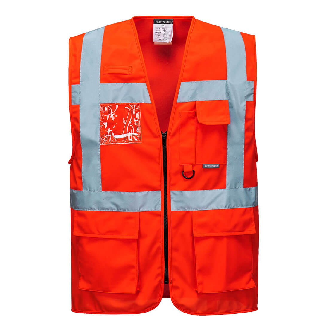 Portwest Berlin Zip Front Class 2 Hi Vis Waistcoat Red M Price Comparisons | Compare The Build