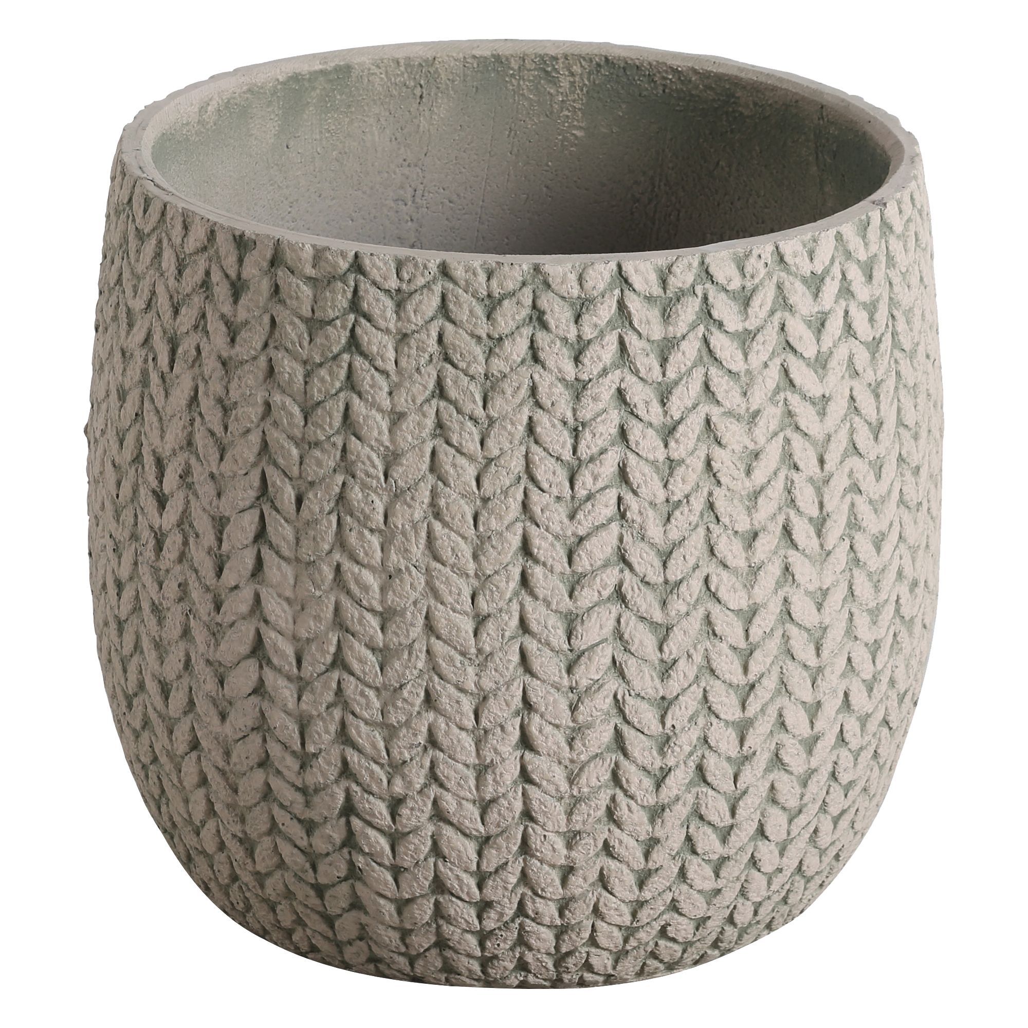 Verve Kulun Beige Knitted Effect Fibreclay Round Plant Pot (Dia)29Cm Price Comparisons | Compare The Build