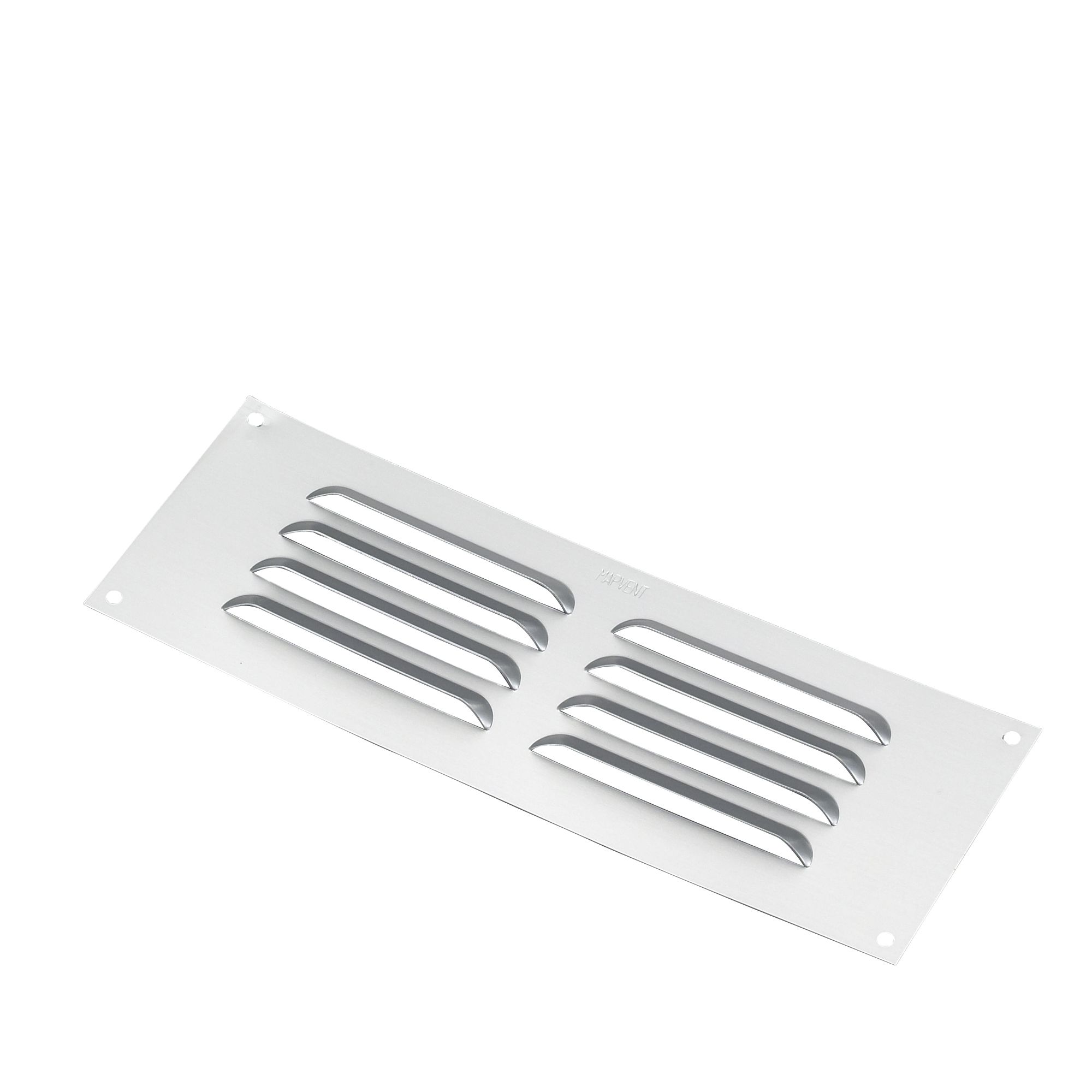 Manrose Chrome Effect Rectangular Applications Requiring Low Extraction Rates Fixed Louvre Vent V1830S, (H)76mm (W)229mm | Compare The Build