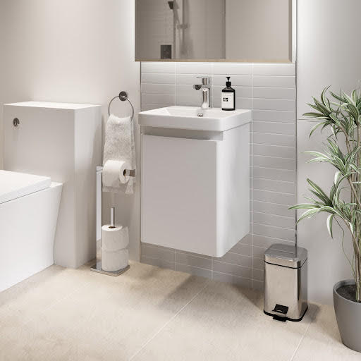 Regis White Wall Hung Vanity Unit - 400mm Width Price Comparisons | Compare The Build