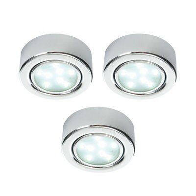 Masterlite Chrome Effect Mains-Powered Led Cabinet Light Ip20, Pack Of 3 Price Comparisons | Compare The Build