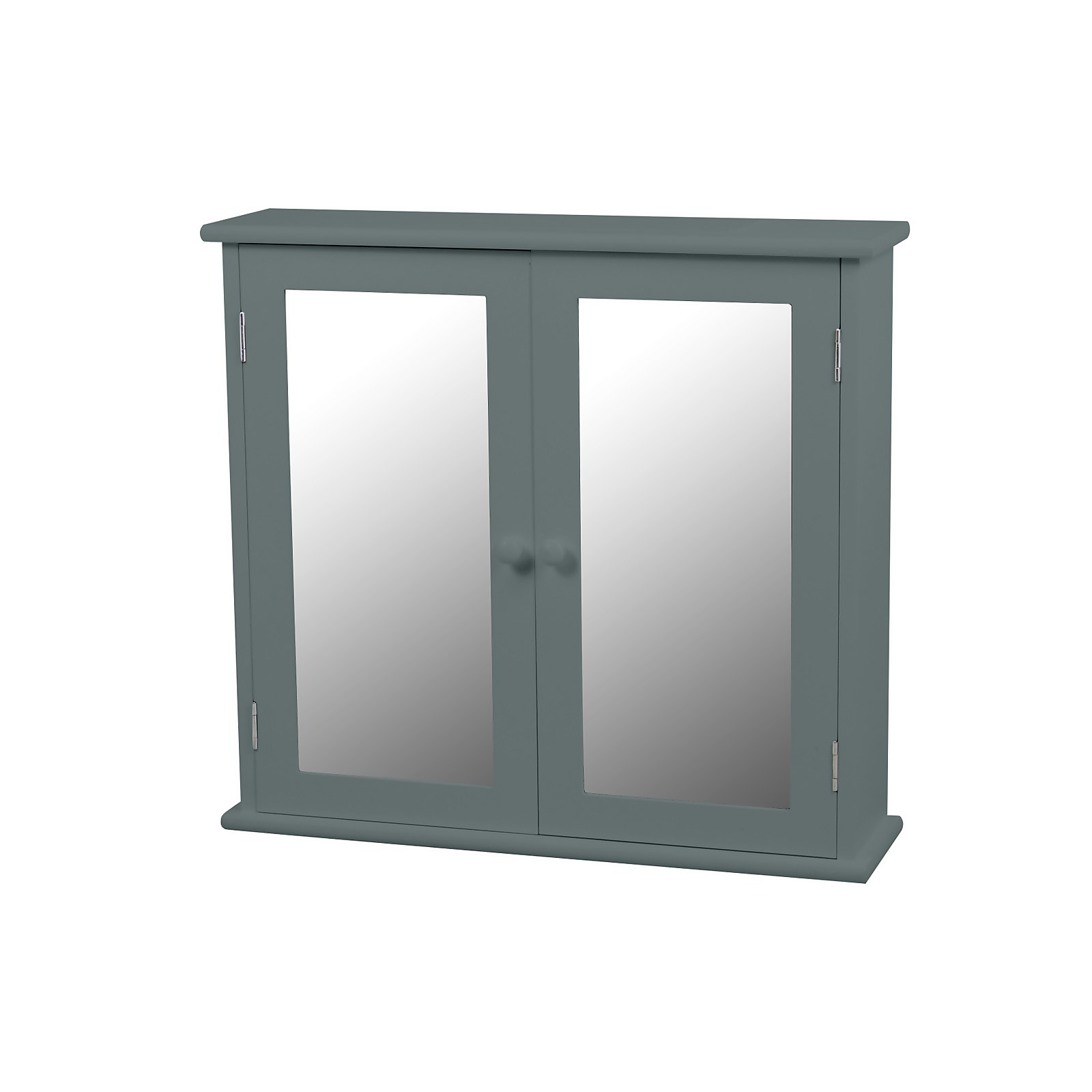 Classic Grey Mirrored Double Door Bathroom Cabinet | Compare The Build