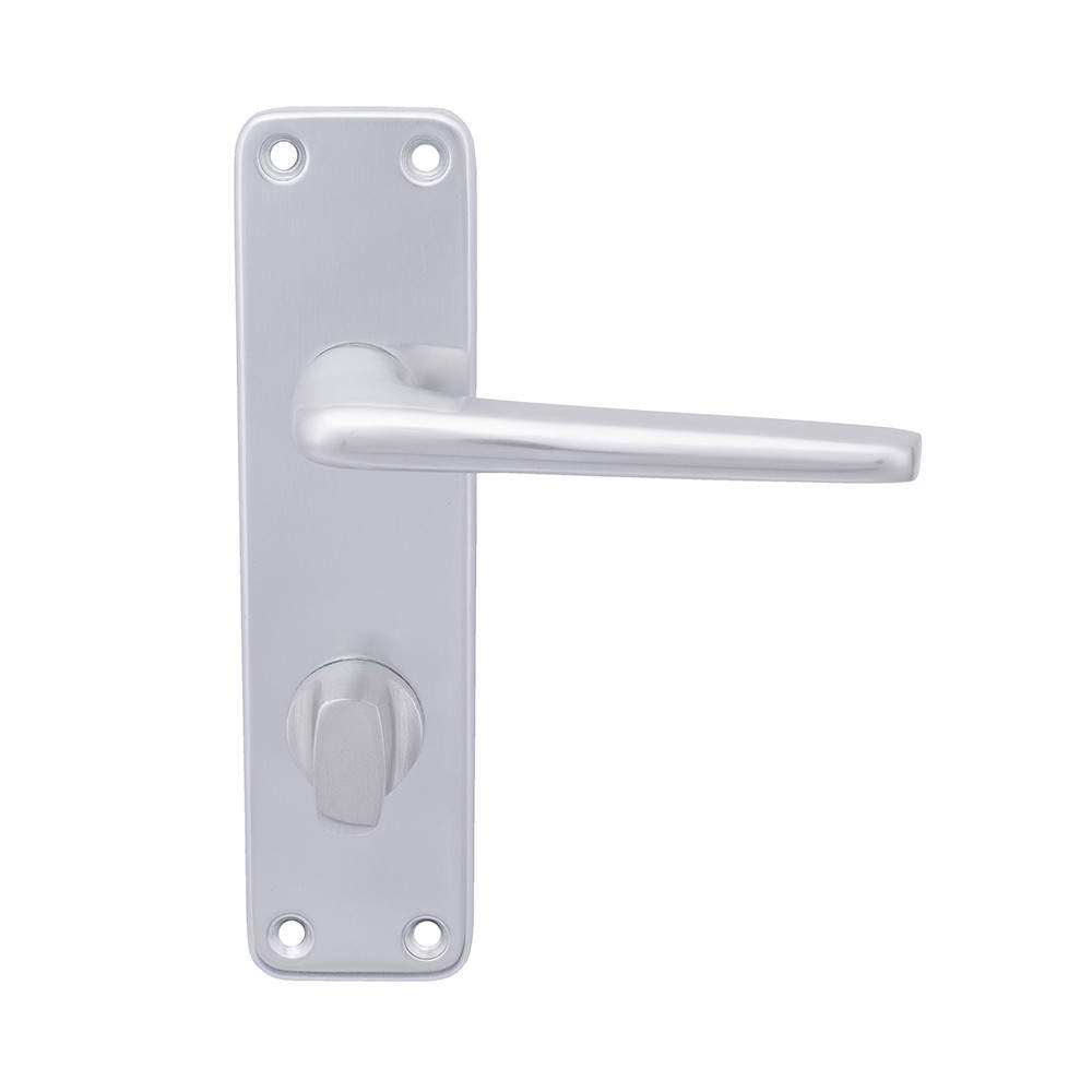 Eclipse Contract Satin Aluminium Lever on Backplate Fire Rated Door Handle - Bathroom/Privacy 39915 Price Comparisons | Compare The Build