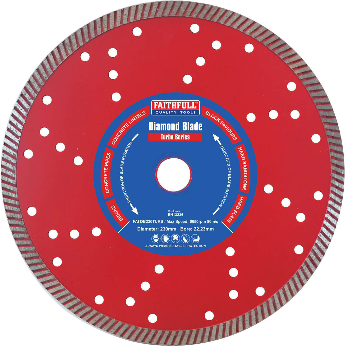 Faithfull Turbo Cut Diamond Cutting Disc 230mm Price Comparisons | Compare The Build