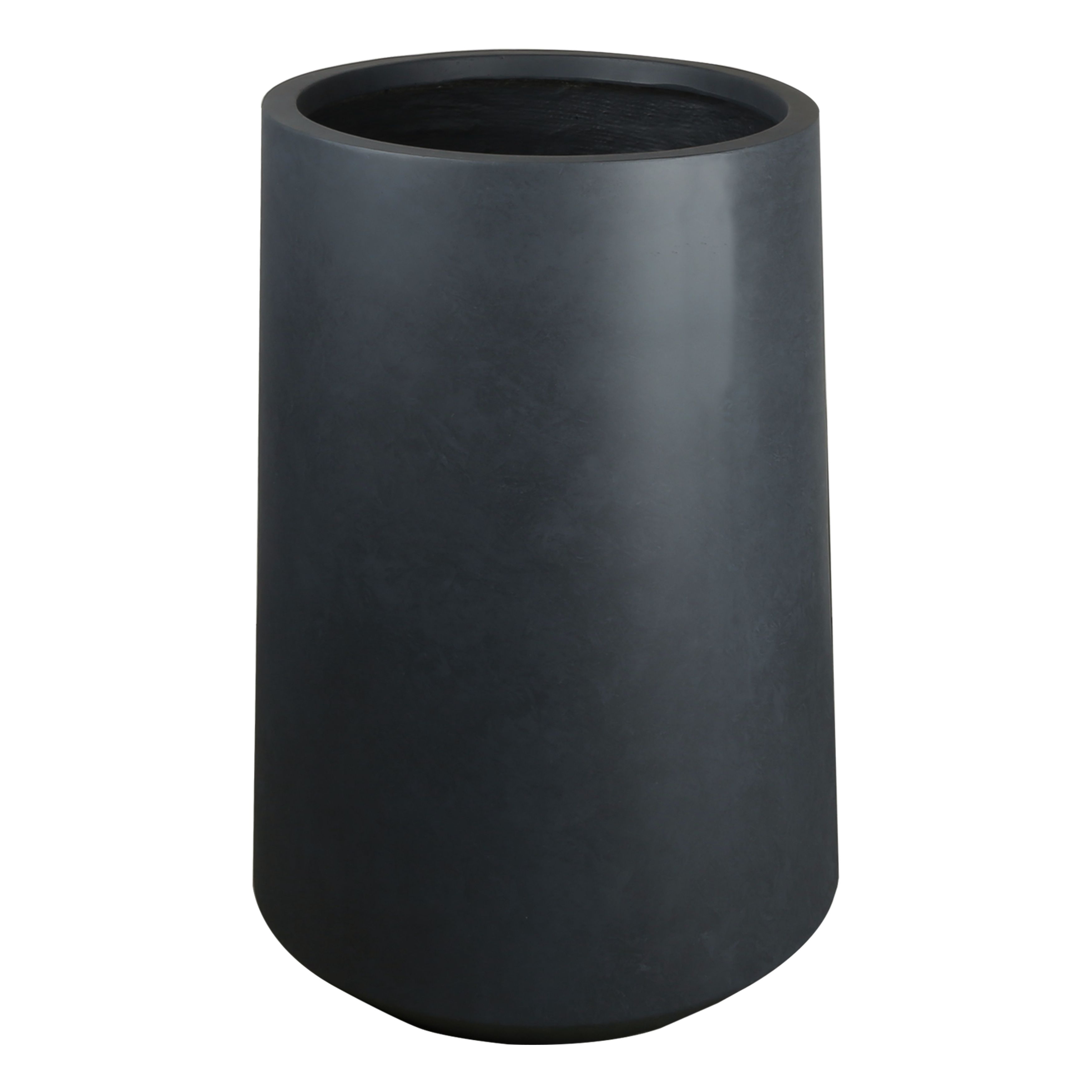 Verve Ammer Dark Grey Fibreclay Tall Round Plant Pot (Dia)28Cm Price Comparisons | Compare The Build