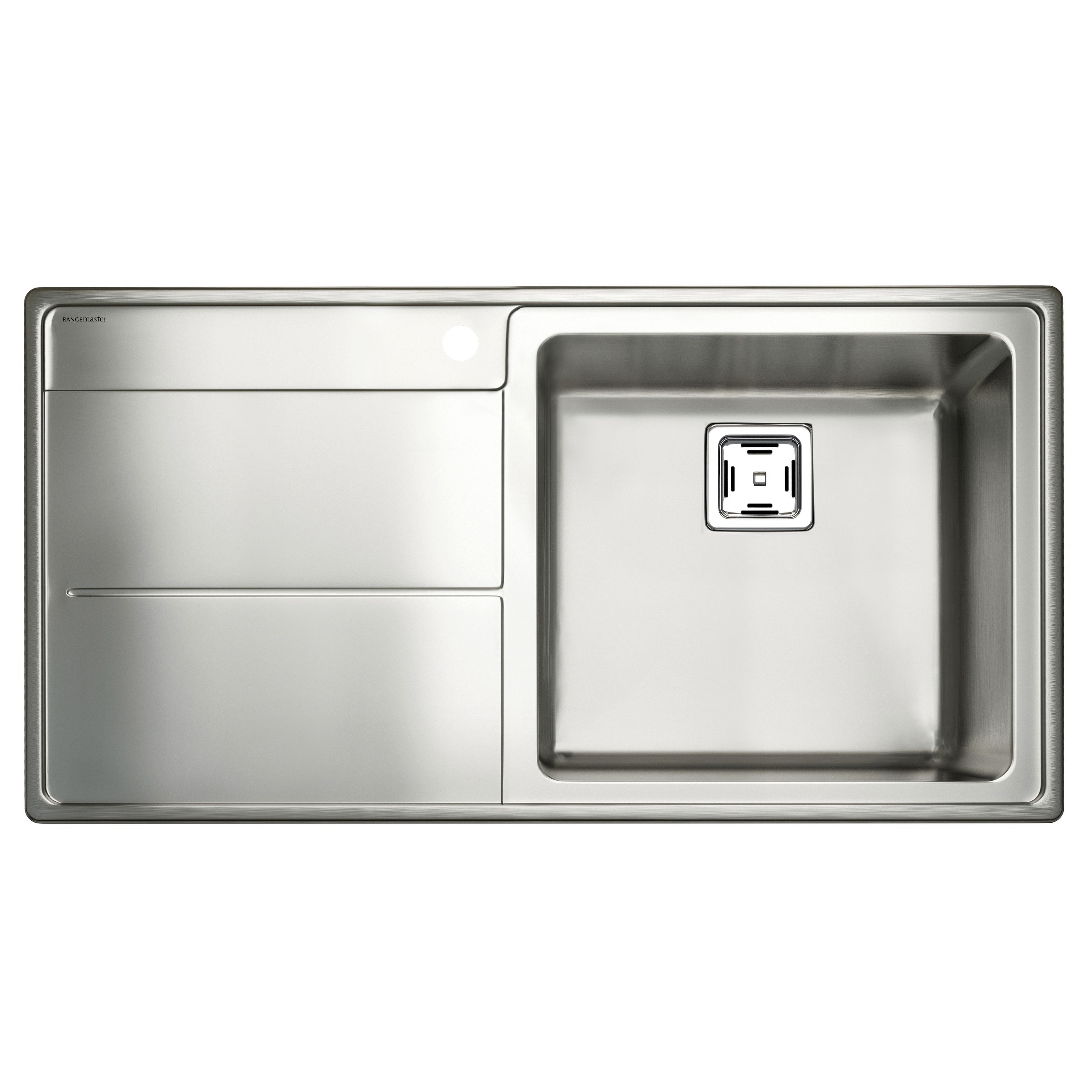 Rangemaster Arlington Brushed Stainless Steel 1 Bowl Sink & Drainer Lh (W)508mm X (L)985mm Price Comparisons | Compare The Build