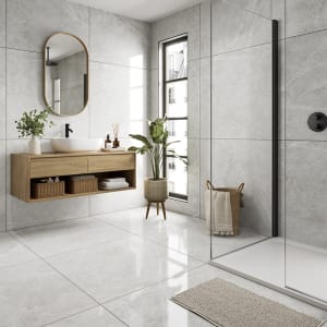 Wickes Boutique Amelie Pearl Polished Porcelain Wall & Floor Tile - 900 x 900mm - Pack of 2 Price Comparisons | Compare The Build