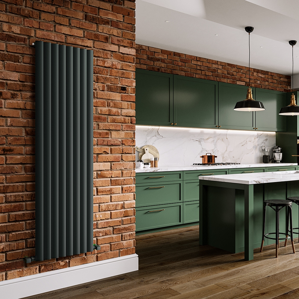 Trade Direct Edge Vertical Designer Radiator, Black, 1600mm x 475mm Price Comparisons | Compare The Build