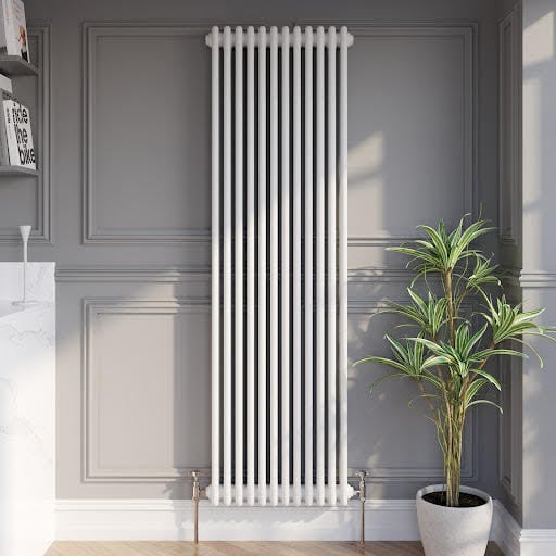 Park Lane Traditional Vertical Colosseum Triple Bar Column Radiator White - 1800 x 560mm Price Comparisons | Compare The Build