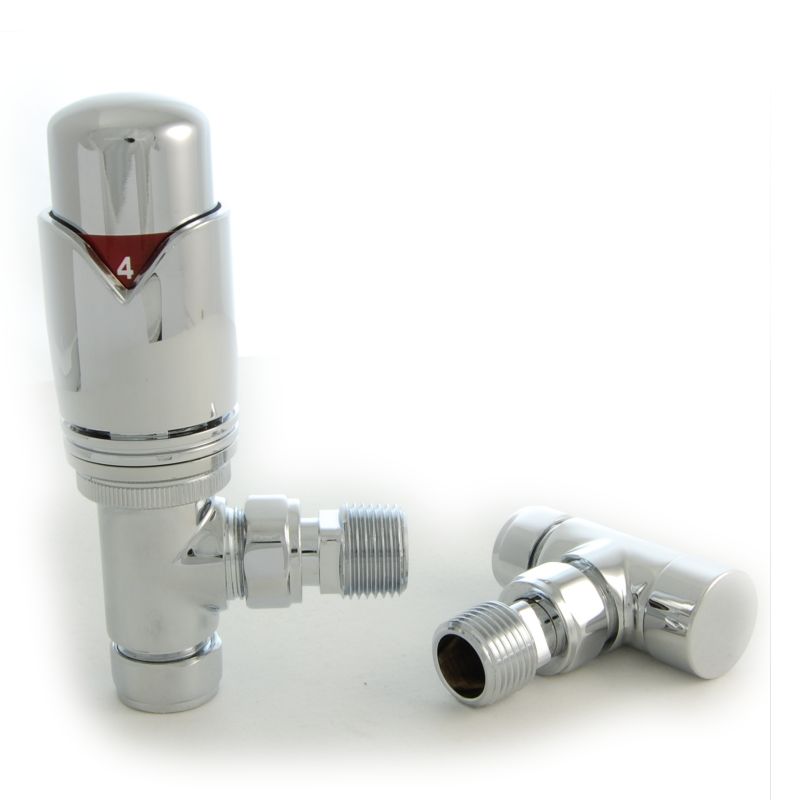 West Thermostatic Valves, Realm, Chrome Angled - 10mm | Compare The Build