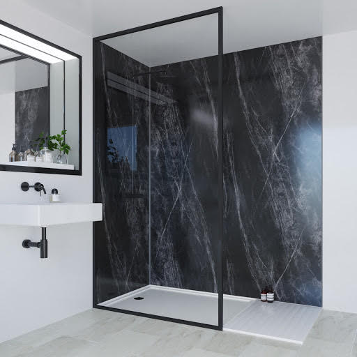 Multipanel Linda Barker Bathroom Wall Panel Jet Noir Unlipped 2400 x 900mm - ML3476SHR9 Price Comparisons | Compare The Build