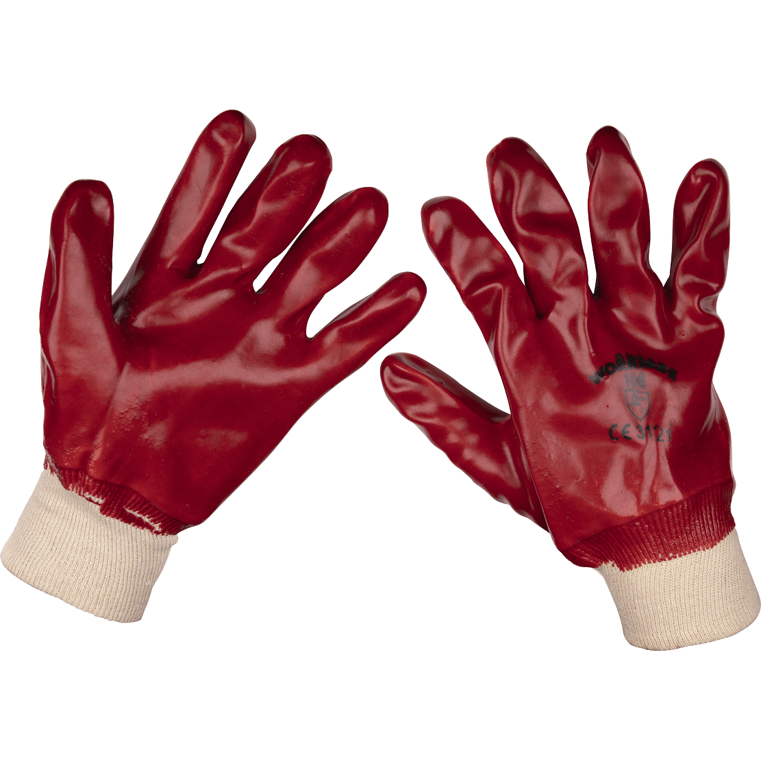 Sealey General Purpose PVC Knit Wrist Waterproof Gloves Red XL Pack of 1 | Compare The Build