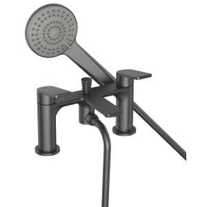 Bristan Frammento Bath Shower Mixer Tap - Brushed Anthracite | Compare The Build