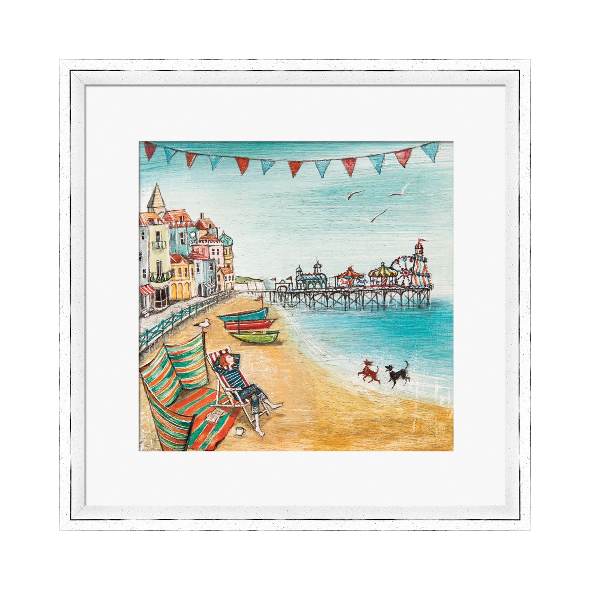 The Art Group Cooling Off Framed Print MultiColoured Price Comparisons | Compare The Build