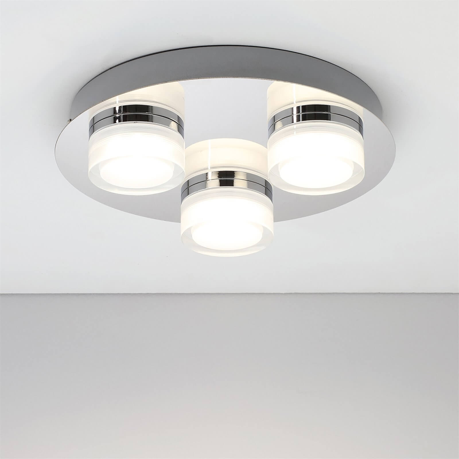 Amalfi 3 Plate LED Flush - Chrome | Compare The Build