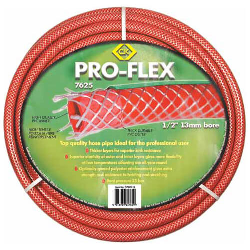 CK Pro Flex Garden Hose Pipe 3/4" / 19mm 50m Red | Compare The Build