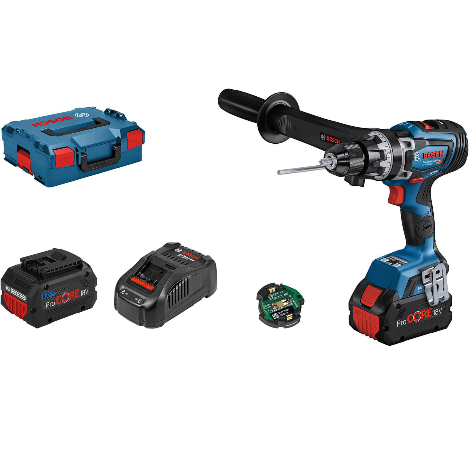 Bosch GSB 18V-150 C BITURBO 18v Cordless High Torque Combi Drill 2 x 8ah Li-ion ProCore Charger Case | Compare The Build