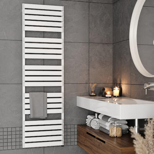 Terma Warp T One Electric Towel Rail Matt White 1695 x 500mm Price Comparisons | Compare The Build