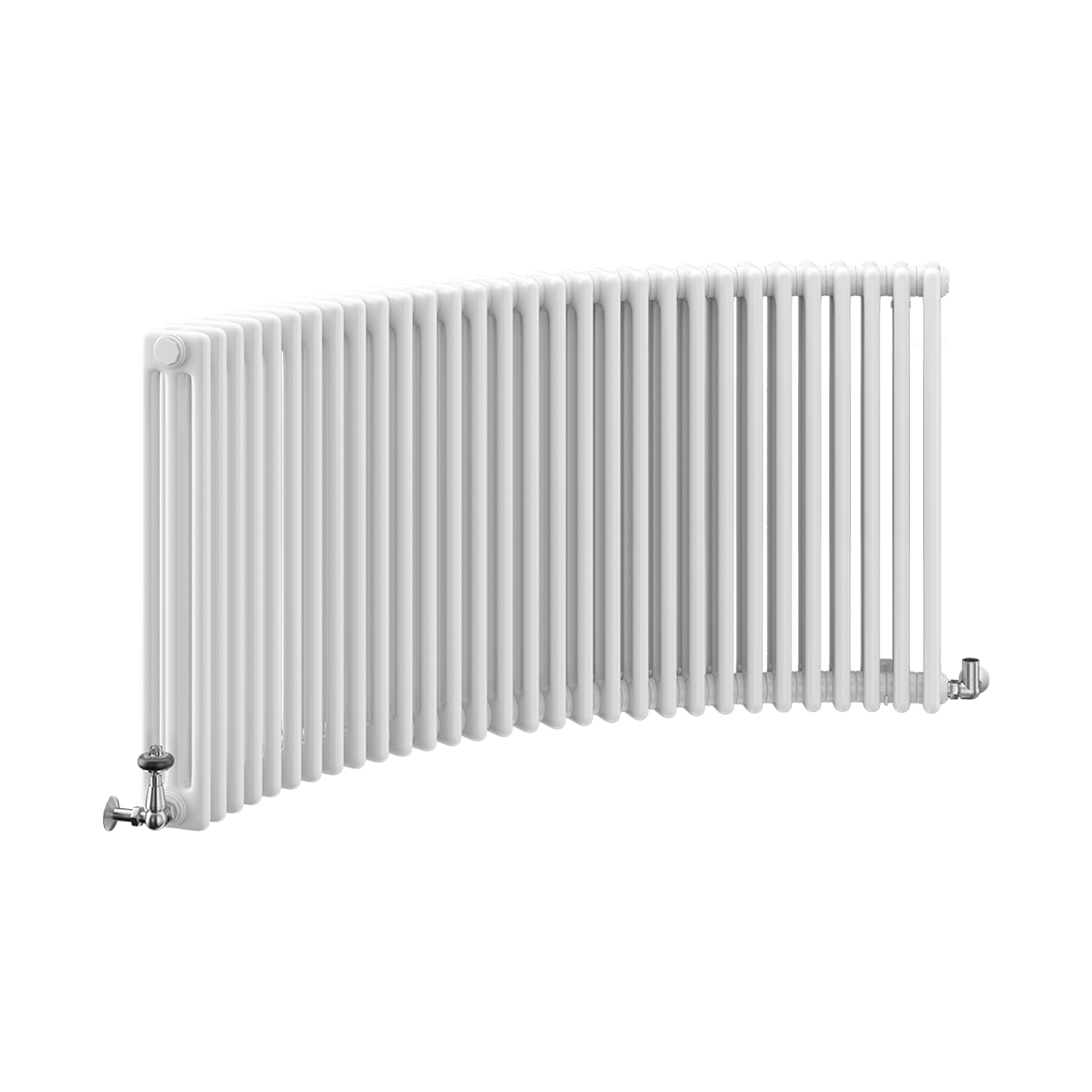 Nordic 3 Column Curved Horizontal Radiator, White, 500mm x 1554mm Price Comparisons | Compare The Build