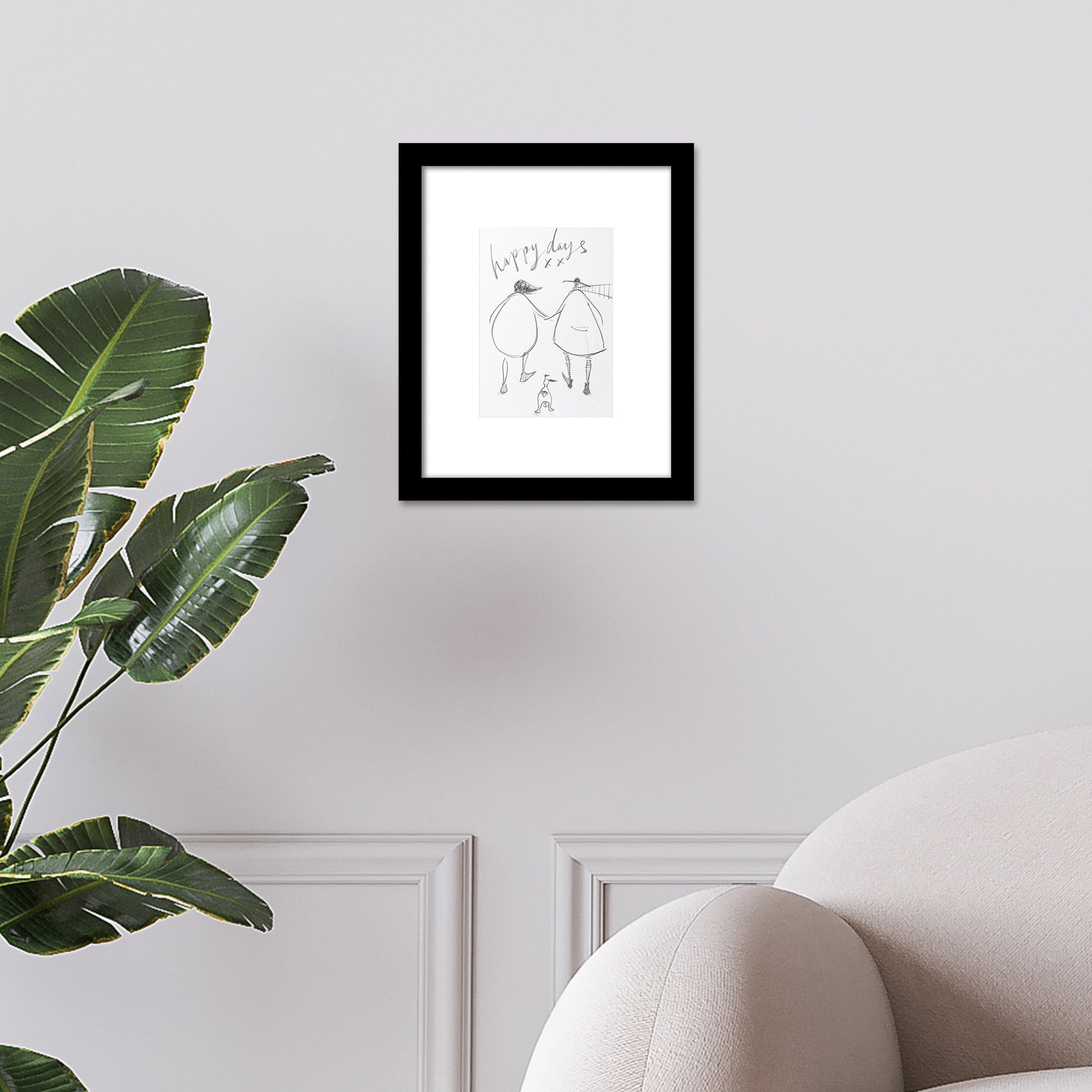 The Art Group Happy Days Framed Print Black and white | Compare The Build