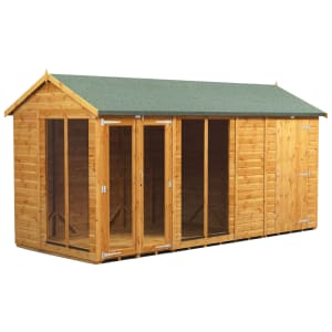 Power Sheds 14 x 6ft Apex Shiplap Dip Treated Summerhouse - Including 4ft Side Store Price Comparisons | Compare The Build