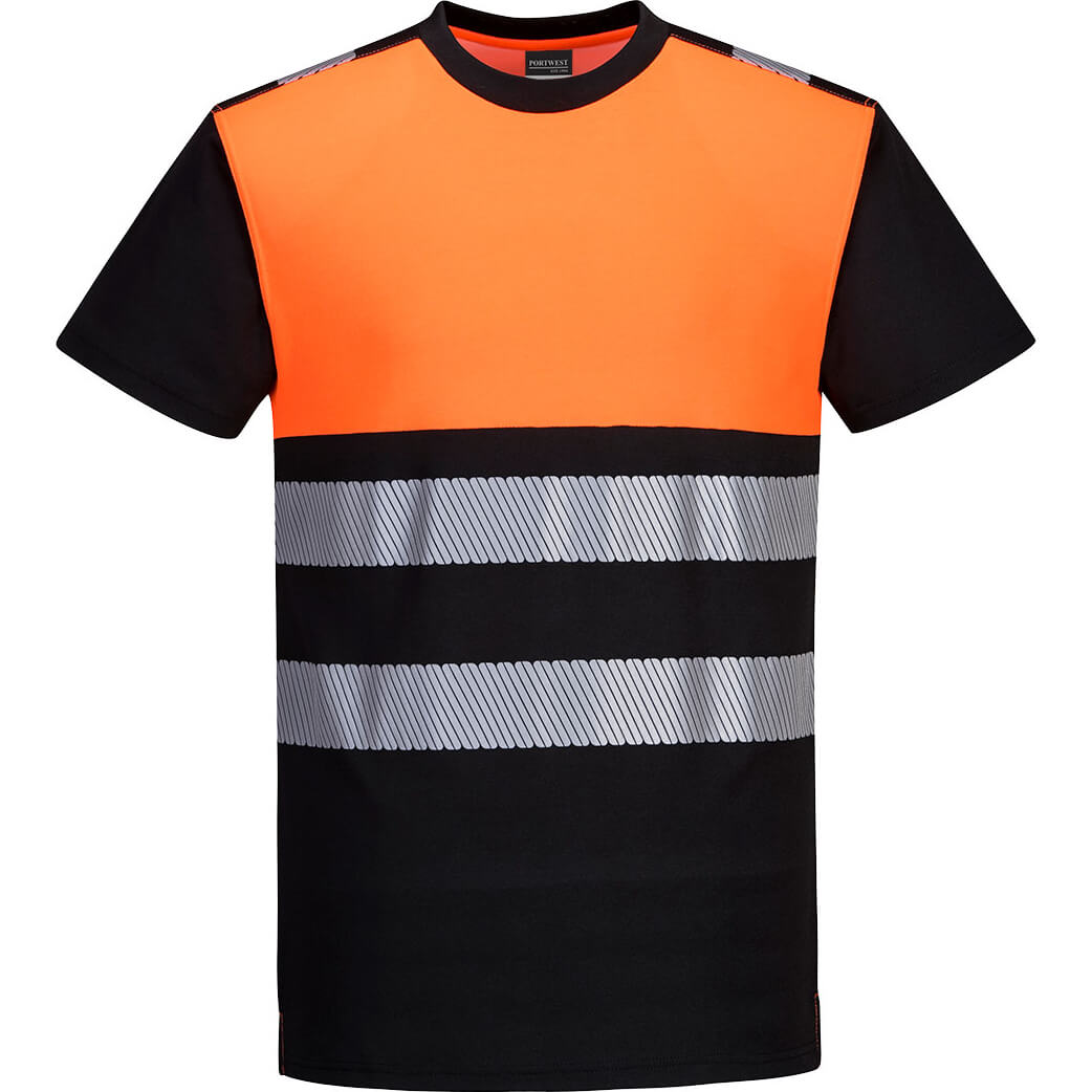 Portwest PW3 Hi Vis Class 1 T Shirt Black / Orange S Price Comparisons | Compare The Build