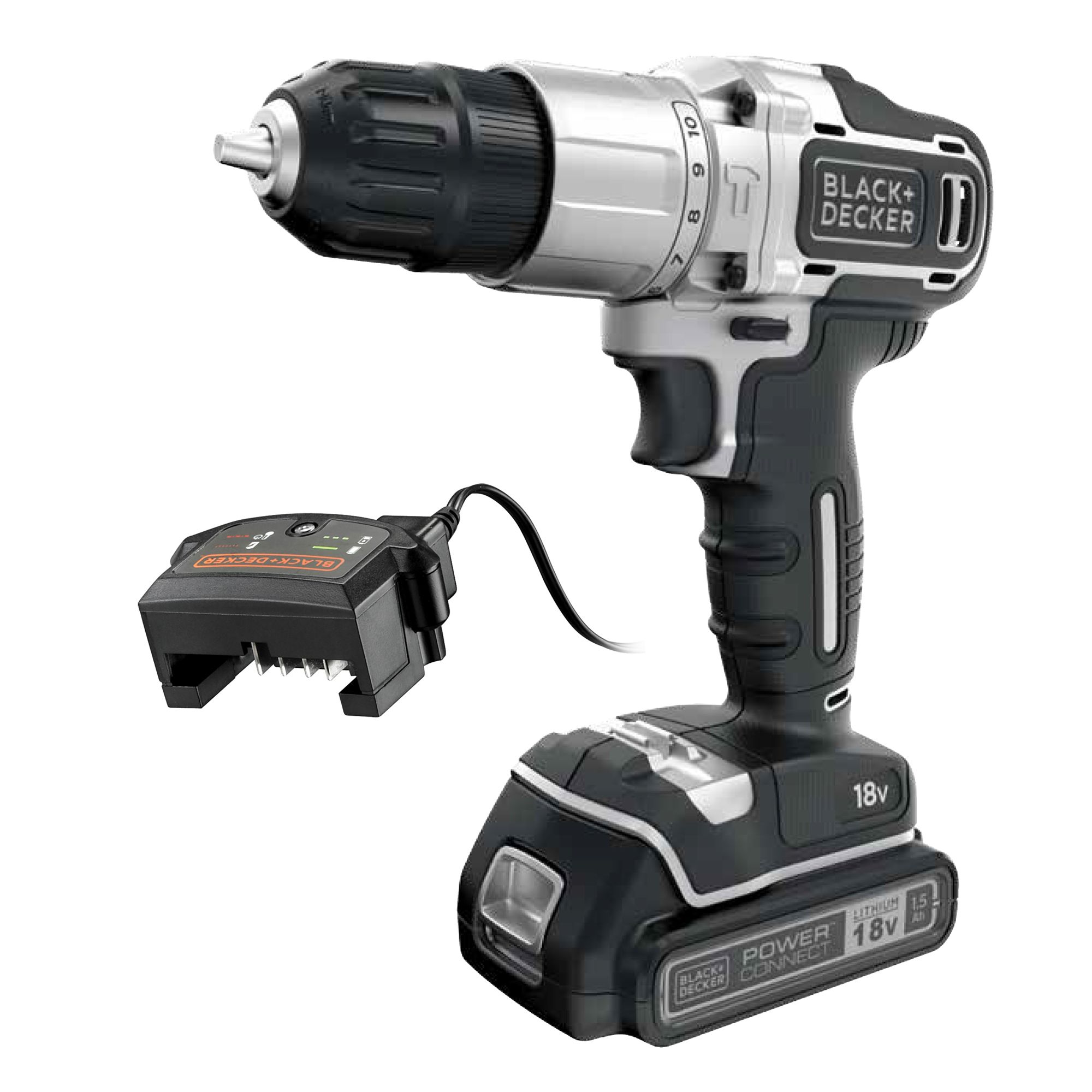 Black+Decker 18V 1 X 1.5Ah Li-Ion Brushed Cordless Combi Drill Bcd700Sap1-Gb | Compare The Build